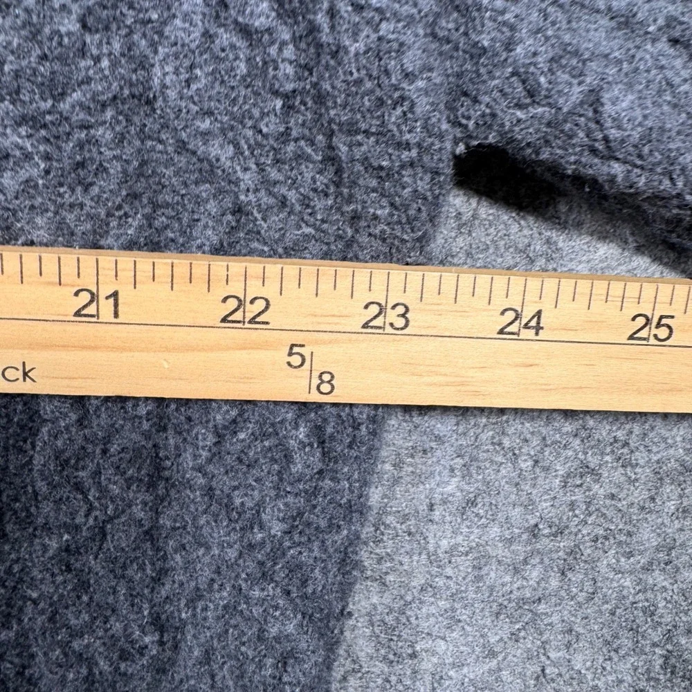 Abercrombie & Fitch Polo Sweater Mens Large Gray Cable Knit Oversized 12050419 - Picture 4 of 8